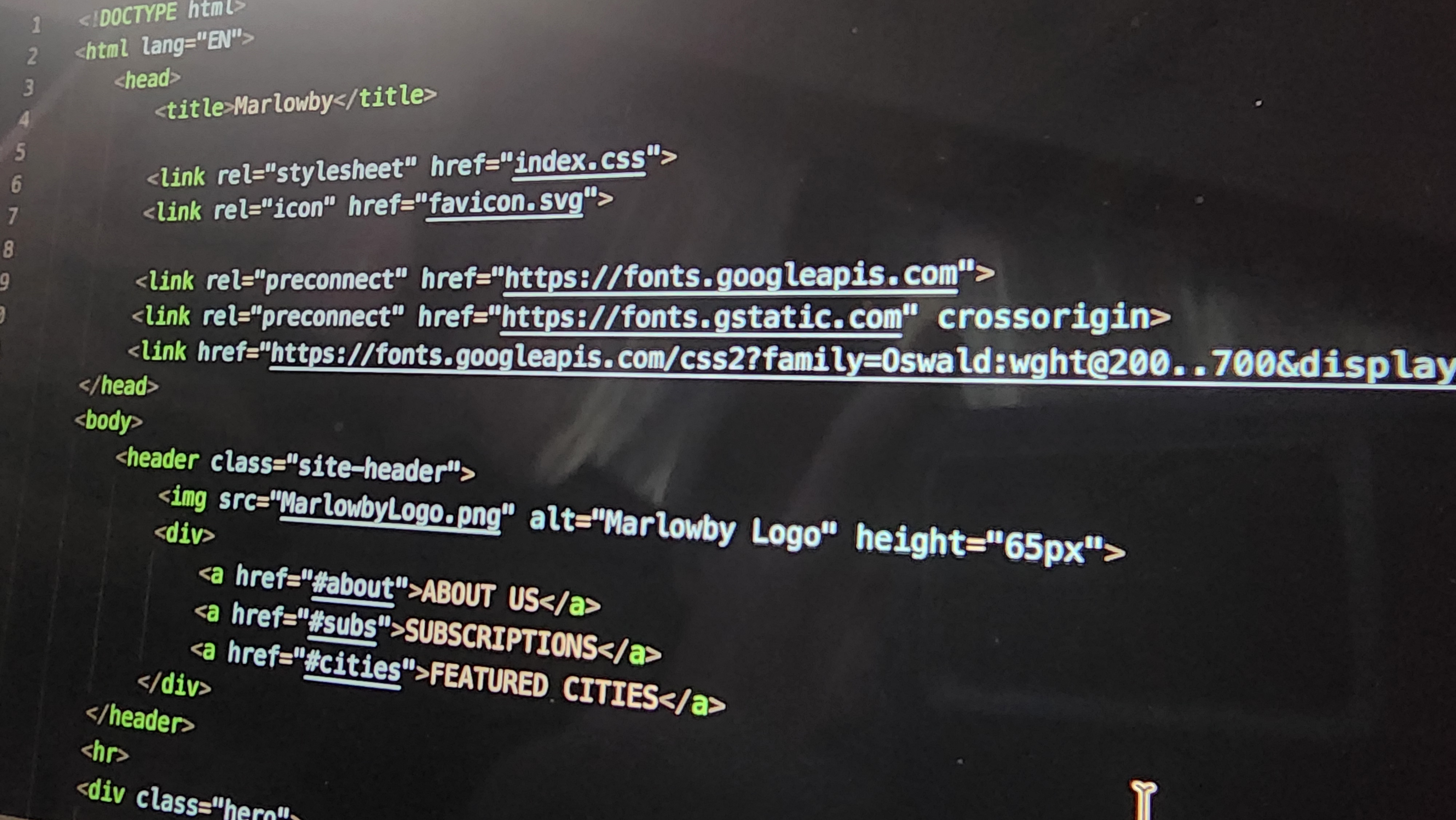 HTML Code Example