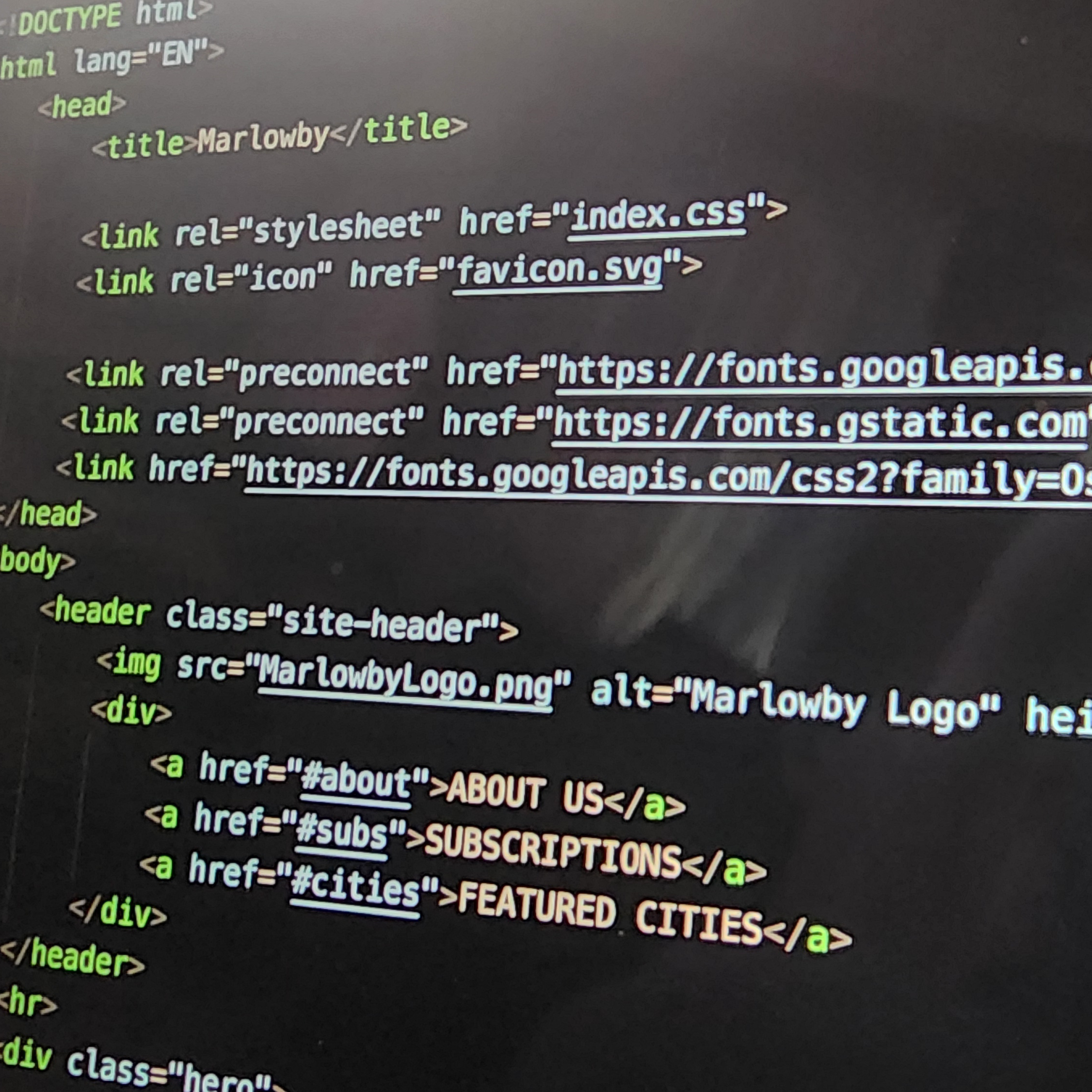 HTML code